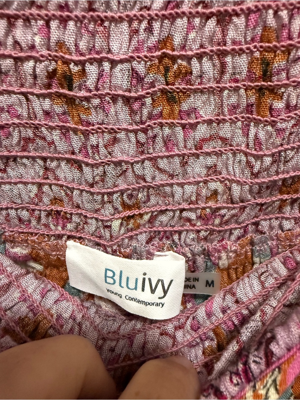 NWOT Bluivy Bohemian Wide | Smocked waist wide Leg pants - Picture 6 of 8